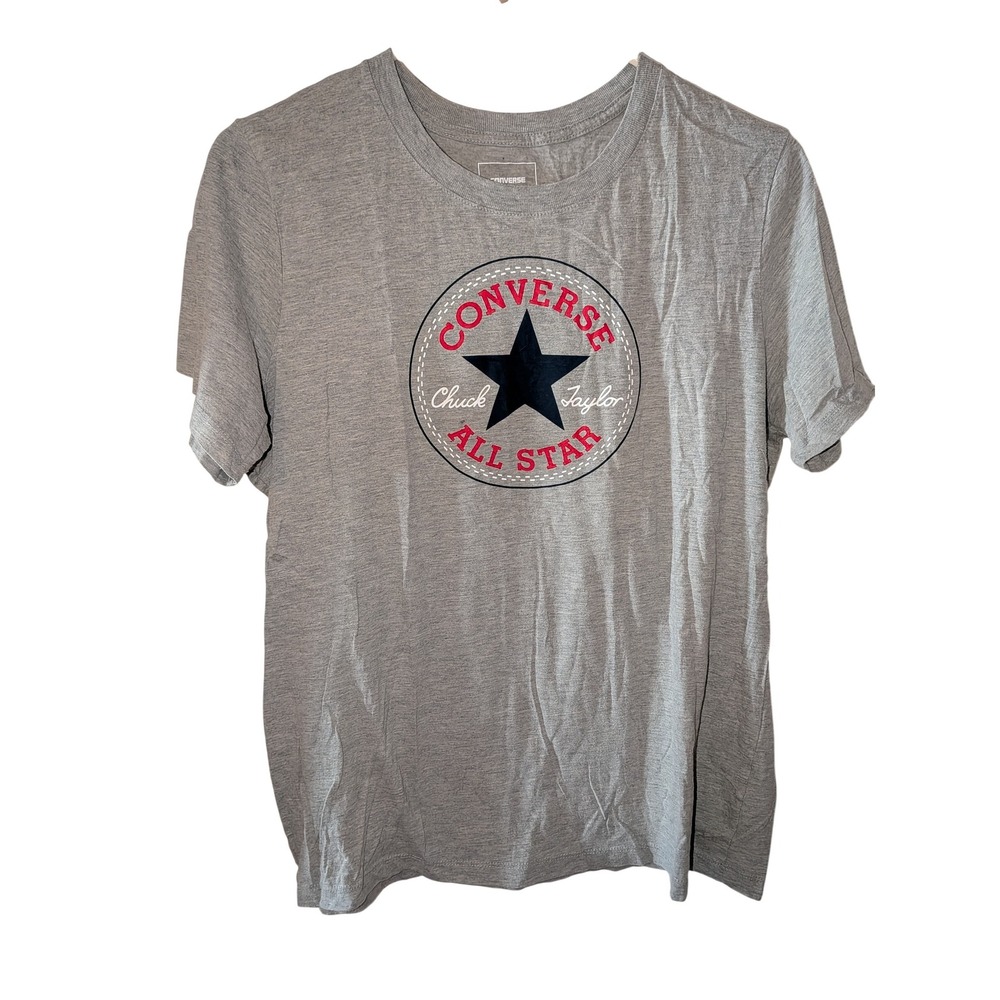 Converse Kids XL Classic Fit Chuck Taylor All Star Logo Graphic T-Shirt Grey